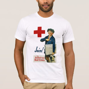 Camiseta Junte-se à cruz vermelha americana
