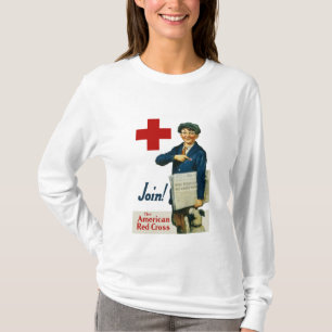 Camiseta Junte-se à cruz vermelha americana