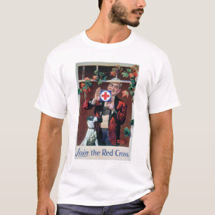 Camiseta Junte-se à cruz vermelha - homem com cão (US0029