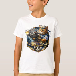 Camiseta Junte-se à Elite. Junte-se às Tropas Meow