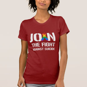 Camiseta Junte-se à luta contra o suicídio LGBT