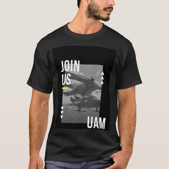 Camiseta Junte-se a UAM para Air Taxi AAM VTOL EVTOL (Frente)