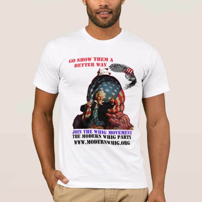 Camiseta Junte-se ao movimento do Whig - homens (Frente)