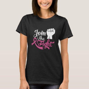Camiseta Junte-Se Ao Presente De Cancer Da Mama De Combate 