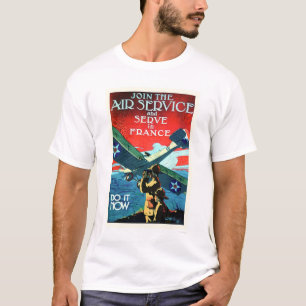 Camiseta Junte-se ao serviço aéreo e ao saque em France