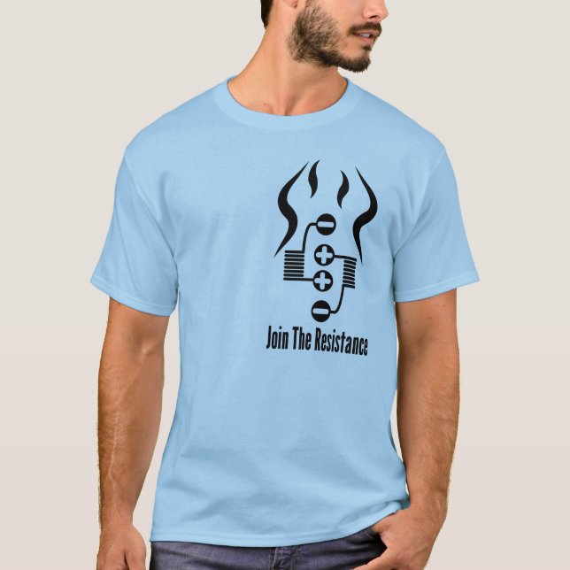 Camiseta Junte-se ao T da cor da resistência (Frente)