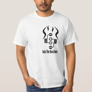 Camiseta Junte-se ao T do branco da resistência