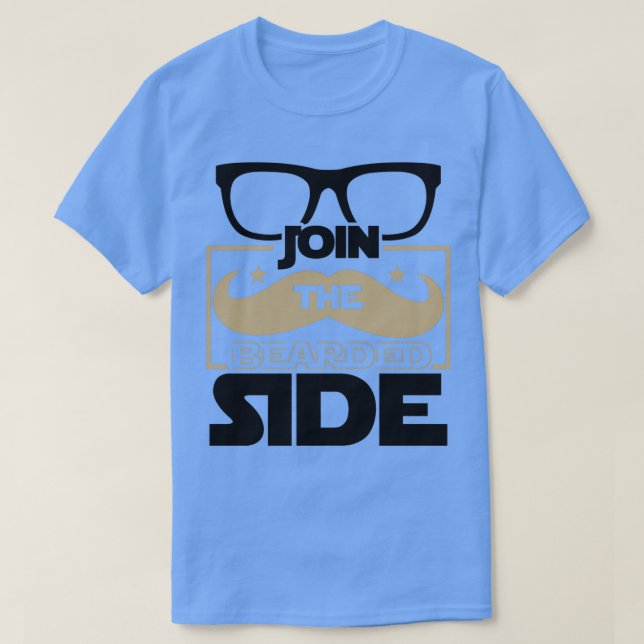 Camiseta Junte-Se Aos Ditos Da Barba Engraçada Do Lado (Frente do Design)