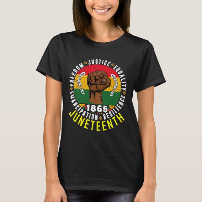 Camiseta Juntee Tee For Men Black Freedom Celebration J (Frente)