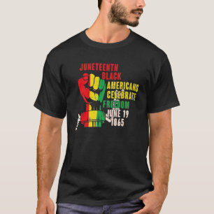 Camiseta Junteeth Black American calebration Freedom June 1