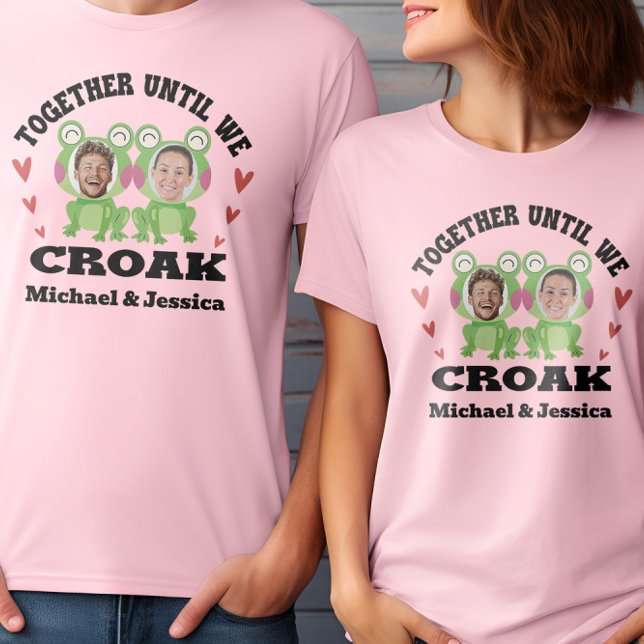 Camiseta Juntos Até Cortar Nomes & Rostos Personalizados Do (Criador carregado)