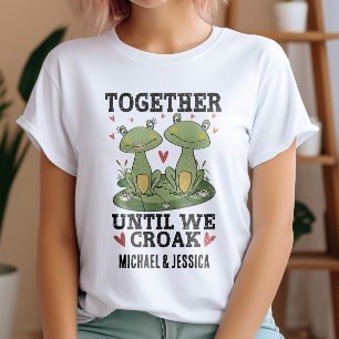 Camiseta Juntos Até Cortar O Casal Do Sapo Retroativo Perso