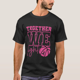Camiseta Juntos, Combatemos O Awarene Do Cancer De Basquete