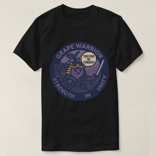 Camiseta Juntos Conquistamos Samurai Grape  (Frente do Design)
