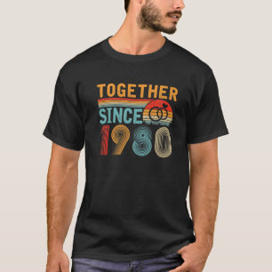 Camiseta Juntos Desde 1980 Estilo Retro 41Rua Casamento Ann