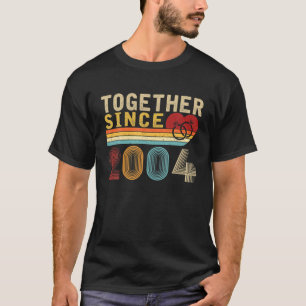 Camiseta Juntos Desde 2004 Casal 17º Casamento E