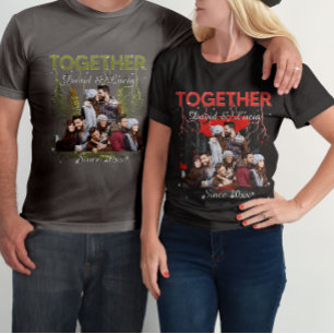 Camiseta Juntos Desde Estilo Retro de Bootleg Foto Personal