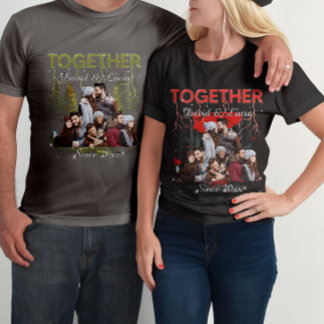 Camiseta Juntos Desde Estilo Retro de Bootleg Foto Personal