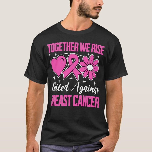Camiseta Juntos Levantamos Uns Contra O Cancer Da Mama (Frente)