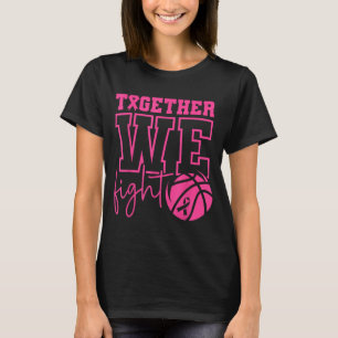 Camiseta Juntos Lutamos Basquetebol Conscientização do Cânc