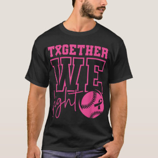 Camiseta Juntos Lutamos Softbol Conscientização sobre o Cân