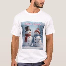 Camiseta Juntos na neve: Natal para Casais