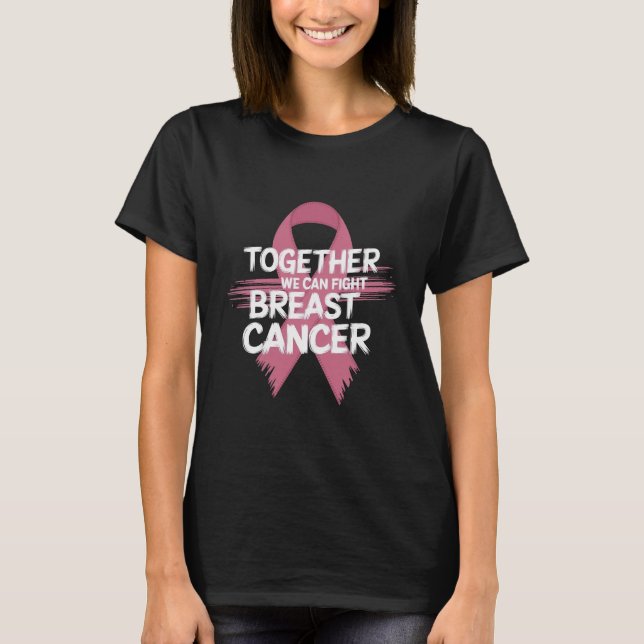 Camiseta Juntos podemos lutar contra a T-Shirt cancer (Frente)