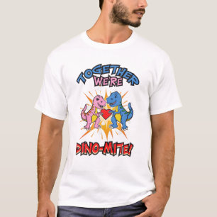 Camiseta Juntos somos Dino-Mite Engraçado Dinossauro Amor 