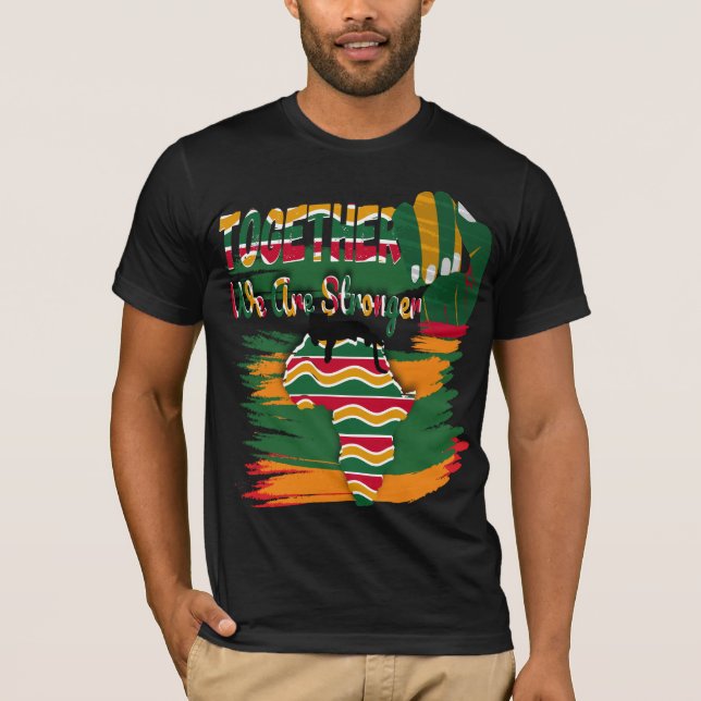 Camiseta Juntos somos mais fortes. Cla no mês da história n (Frente)