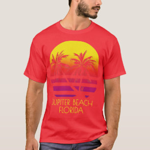 Camiseta Jupiter Beach Florida Palm Trees Tropicais Sunset
