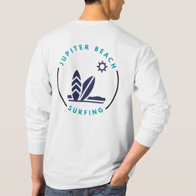 Camiseta Jupiter Beach Florida Surfing T-Shirt (Verso)