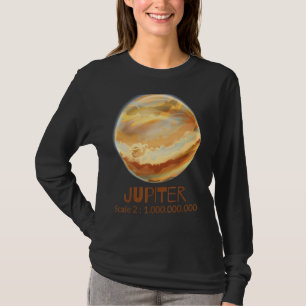 Camiseta Júpiter Em Escala Correta Do Sistema Solar
