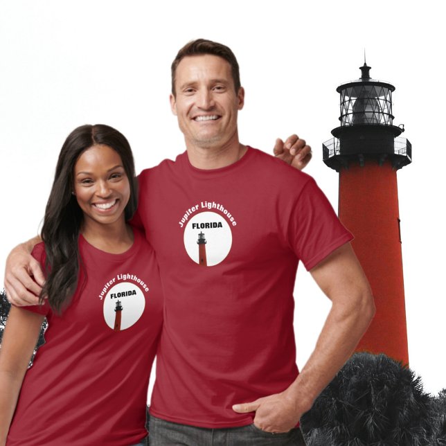 Camiseta Jupiter Florida Red Lighthouse Fotografia (Criador carregado)