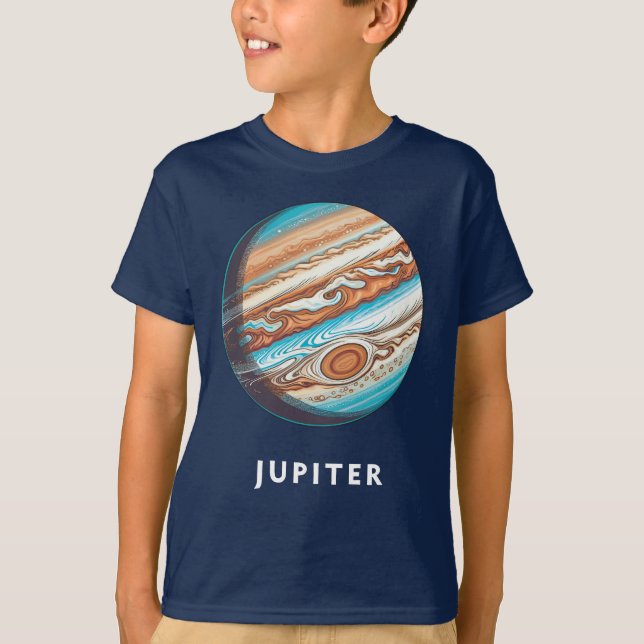 Camiseta Júpiter / Júpiter - Camisa-T Planeta Clássica (Frente)