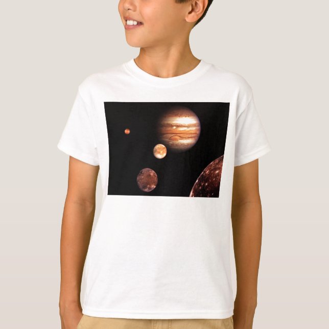 Camiseta Jupiter Moons Crianças Toddler e roupas de Criança (Frente)