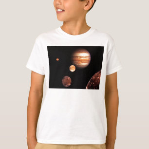 Camiseta Jupiter Moons miúdos criança & roupa da criança
