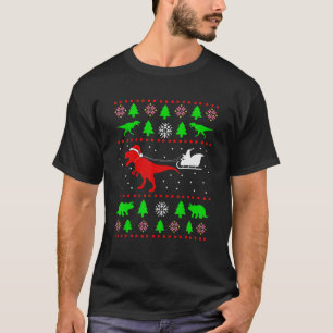Camiseta Jura de Natal Feia de Dinossauro para adultos