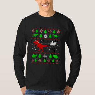Camiseta Jura de Natal Feia de Dinossauro para crianças adu