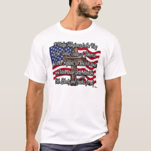 Camiseta Juramento de Lealdade com Bandeira dos EUA e Cruz