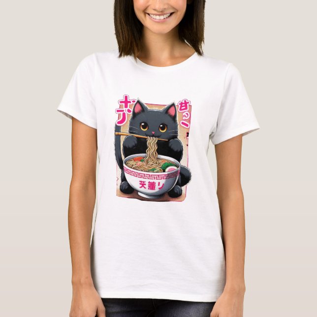 Camiseta Juriano Black Eating Ramen (Frente)