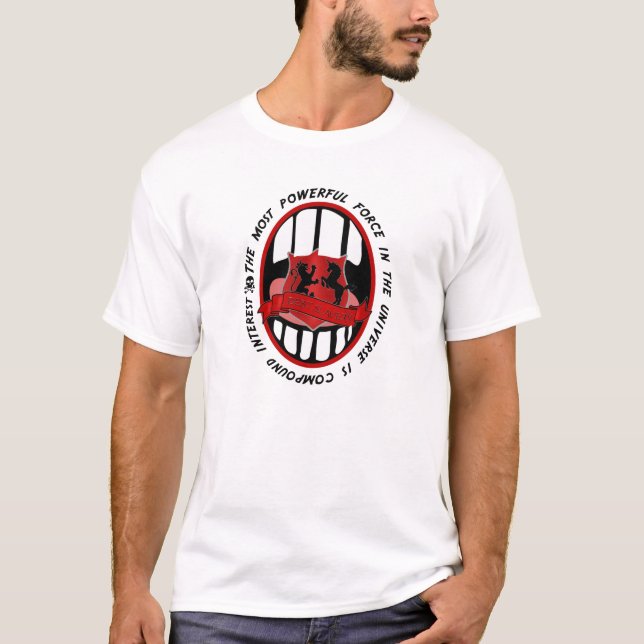 Camiseta Juros Compostos dinheiro (Frente)