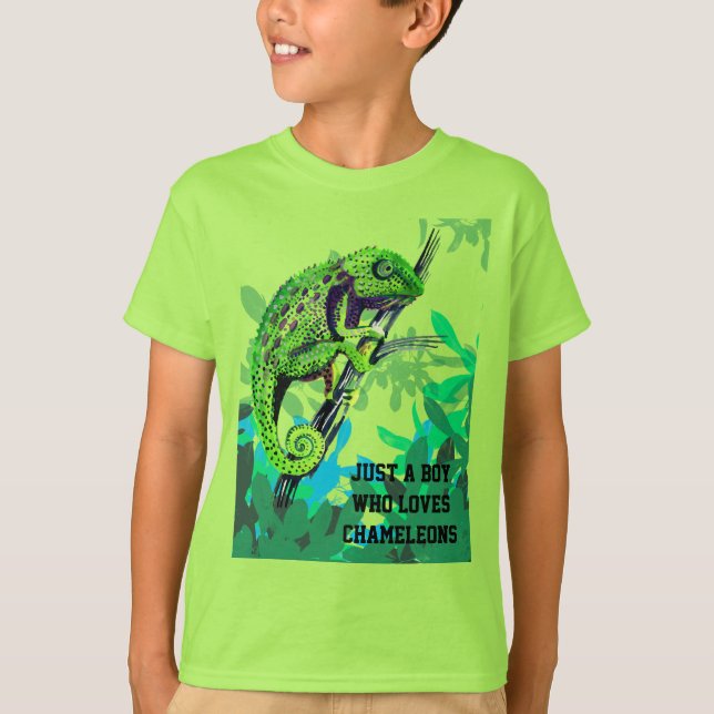 Camiseta Jus a Boy que ama camaleões (Frente)