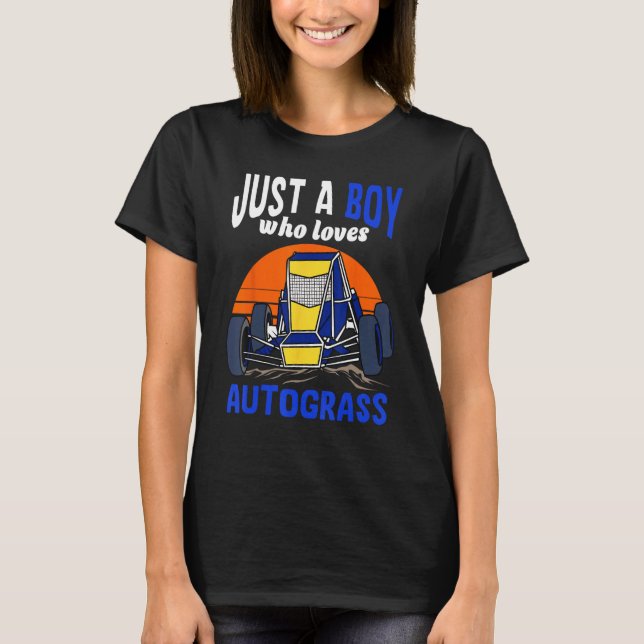 Camiseta Just A Boy Who Loves Autograss Retro 1 (Frente)