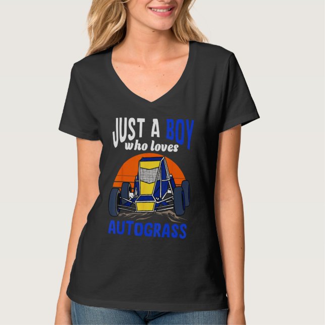 Camiseta Just A Boy Who Loves Autograss Retro 1 (Frente)