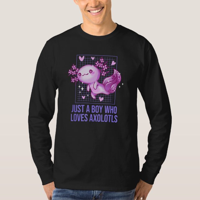 Camiseta Just a Boy Who Loves Axolotl Salamander  Axolotl P (Frente)