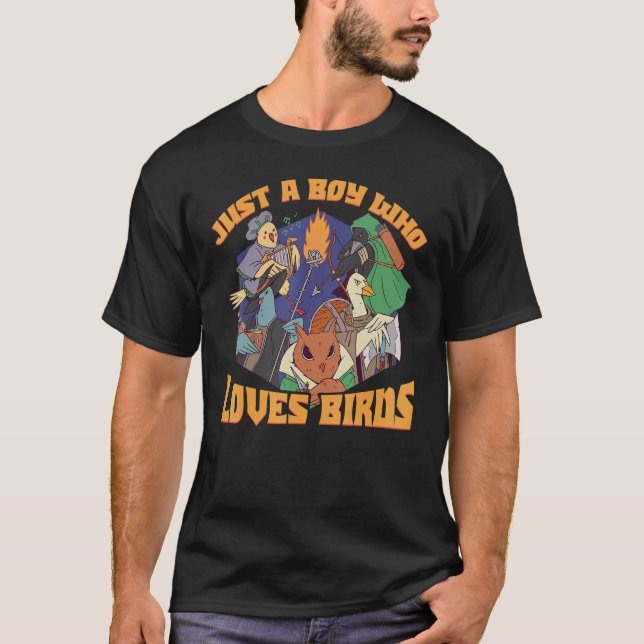 Camiseta Just A Boy Who Loves Birds (Frente)