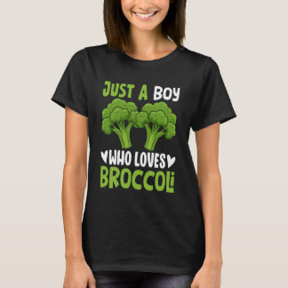Camiseta Just A Boy Who Loves Broccoli Funny Vegan Broccoli