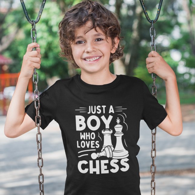 Camiseta Just a Boy who Loves Cjees – Kids Chess Lover (Criador carregado)