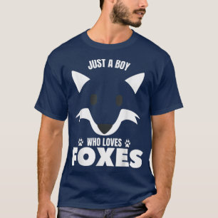 Camiseta Just A Boy Who Loves Foxes Birthday Boy BDay Gifts