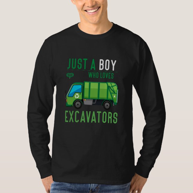 Camiseta Just A Boy Who Loves Garbage Trucks idea (Frente)